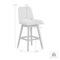 Armen Living Amalie Swivel Counter Stool in Brown Oak Wood Finish with Taupe Boucle Fabric 840254332034 - alternate 10